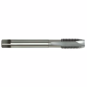 Carbide thread milling tool with a cylindrical shank and twisted cutting flutes for threading metal parts; used in CNC machining.