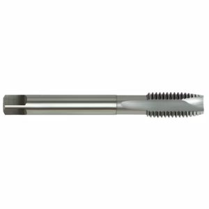 Industrial thread milling cutter with helical cutting edges on the tip and a cylindrical shank.