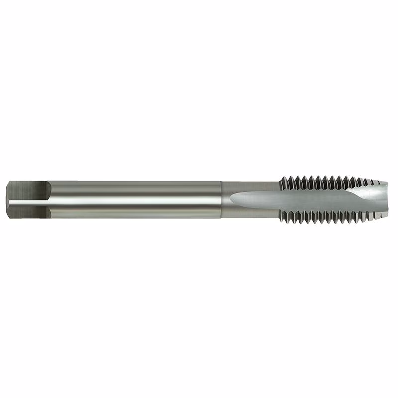 MCESP160 - Alpha Tools Industrial thread milling cutter with helical cutting edges on the tip and a cylindrical shank.