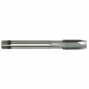 Long cylindrical CNC thread milling cutter with a fluted cutting end and a smooth shank