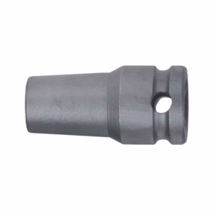 Metal cylindrical tool adapter with a through-hole and stepped shoulder for mounting/connection