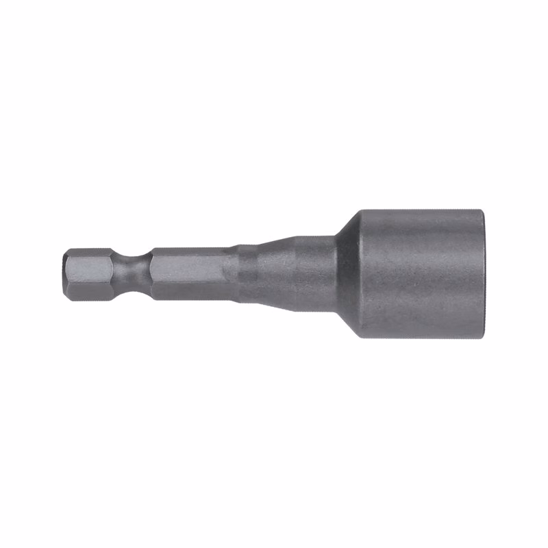 NS1255 - Alpha Tools Metal socket adapter bit with hex shank and cylindrical socket end.