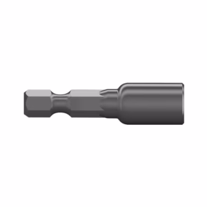Metal bit holder: hex-shank driver with a cylindrical hollow socket end for attaching bits or sockets
