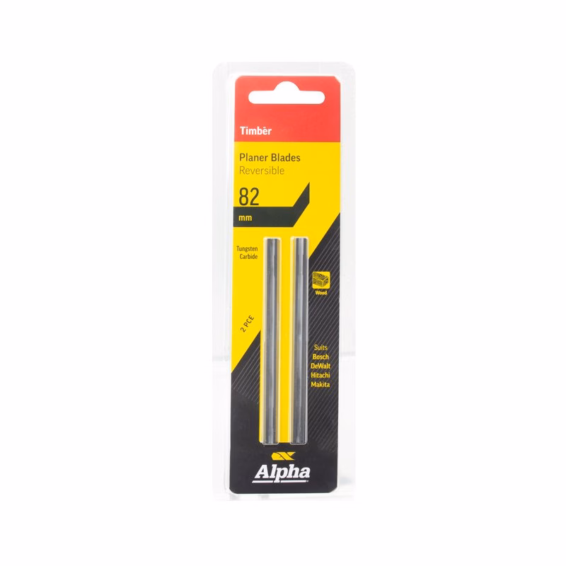 PB82-2_2 - Alpha Tools Alpha planer blades in blister packaging, 82 mm tungsten carbide, two pieces