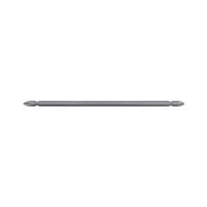 Long double-ended screwdriver bit with different tips on each end for versatile fastener work.