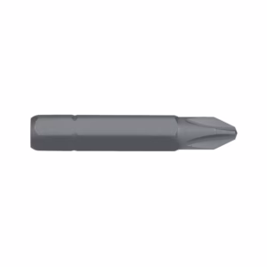 Gray metal screwdriver bit shown horizontally with a hexagonal shank and a Torx-style six-point tip.