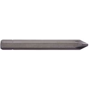 HSS twist drill bit with straight hexagonal shank laid horizontally on a white background, used for drilling holes