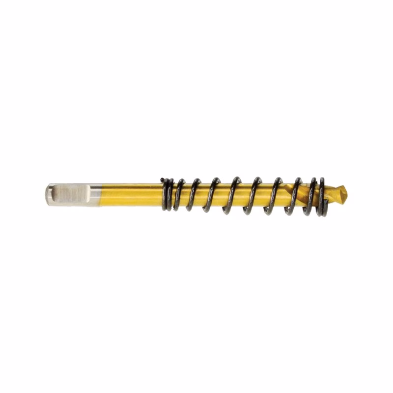 PLD-9 - Alpha Tools Gold-colored drill bit with a black spiral coil wrapped around the shaft