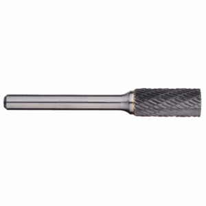 Horizontal metal drill bit with knurled cutting end