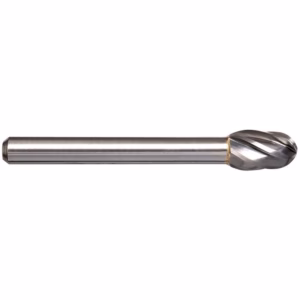 Metal twist drill bit with a cylindrical shank and helical flutes, used for drilling metal or other hard materials.