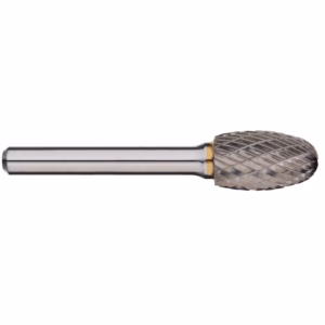 Diamond-coated dental drill burr with a cylindrical shank for tooth preparation and grinding