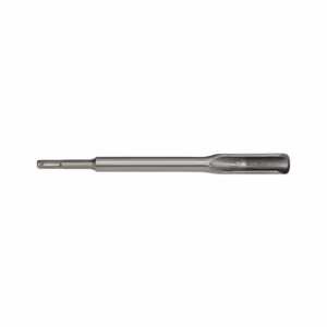 Metal precision screwdriver bit with a small flat tip and textured shaft grip on the right side.