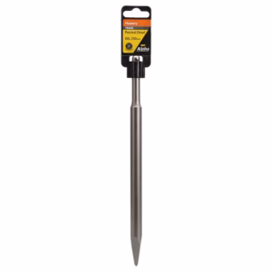 Pointed masonry chisel with a label showing 250 mm length (Alpha brand)