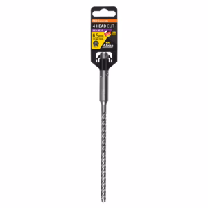 Drill bit with a silver twisted shaft and a black packaging label reading '4 HEAD CUT' and '6.5mm' on top.