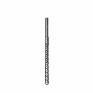 Silver twist drill bit for metal, featuring helical flutes and a straight shank.