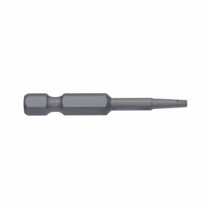Long screwdriver bit with a hex-shaped body and slender tapered tip for driving screws accurately