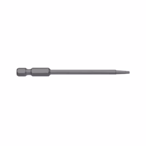Long precision screwdriver bit with hex collar and slender shaft