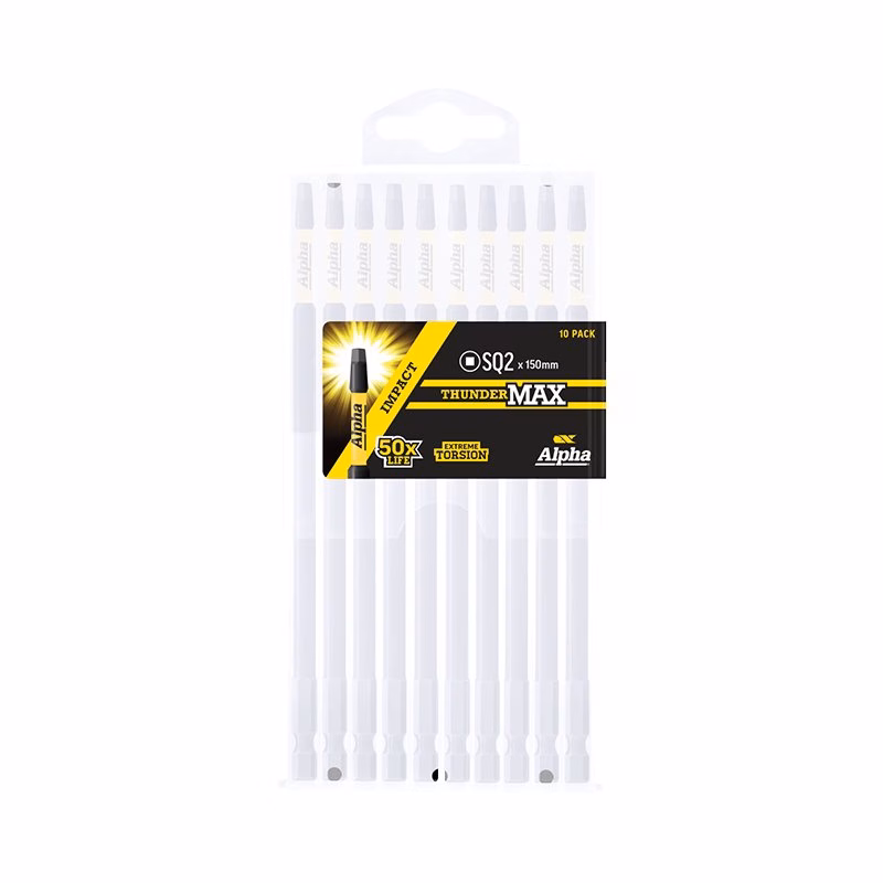 SQ2150SMH - Alpha Tools Pack of 10 white replacement tips labeled ThunderMax SQ2 150 mm for an Alpha tool, in packaging