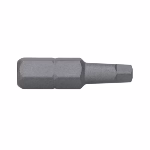 Metal hex screwdriver bit with a grooved shank for impact or manual use