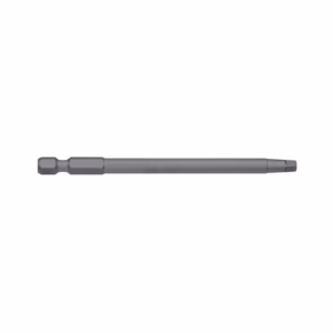 Adapter bit with a square drive on the left and a long gray shaft ending in a small hex tip