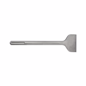 Long metal spatula-like tool with a flat rectangular blade at one end and a slender handle, used for scraping or spreading tasks