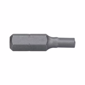 Metal screwdriver bit with a hexagonal shank, shown in isolation.