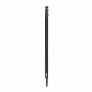 Long black pencil-shaped device with a knurled metal top and a plug at the bottom, standing upright on a white background.