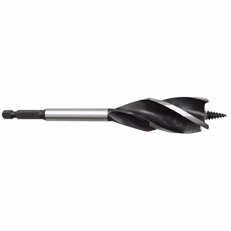 TS4C-32 - Alpha Tools Twist drill bit with hex shank and spiral flutes on a white background.