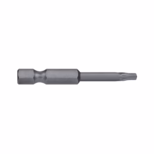 Metal screwdriver bit with a hex shank and a star-shaped (Torx) tip.