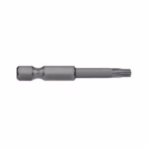 Torx screwdriver bit with a hexagonal base and long shank for Torx screws use