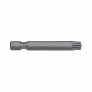 Torx screwdriver bit with a hex shank, metal and grayscale.