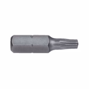 Torx screwdriver bit with a star-shaped tip in metallic gray.