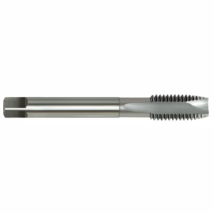 Metal thread-cutting tap: long cylindrical shank with a threaded cutting end.