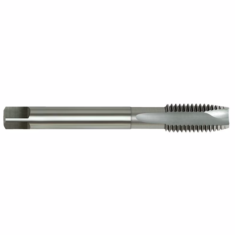 UNFESP6G - Alpha Tools Metal threading tap: cylindrical tool with fluted cutting end and smooth shank used to cut internal threads in metal holes.