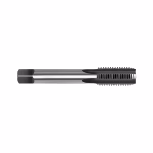 Metal threading tap for cutting internal threads on holes, with spiral flutes on the business end.