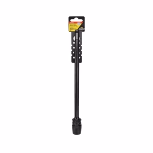 Extendable black rod-style tool with a knurled base knob, shown in packaging with a yellow label reading 300 mm.