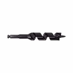 Self-feeding auger drill bit (black) with screw tip for woodworking