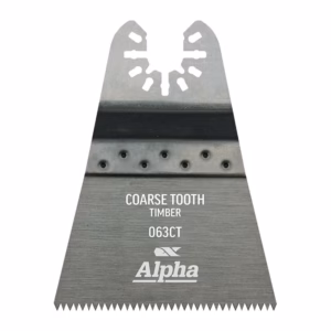 Coarse-tooth timber blade by Alpha, 063CT, for wood work and cutting tools.