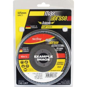 Flap Disc 100mm Z120 Grit Zirconia Alpha Carded Single Pack