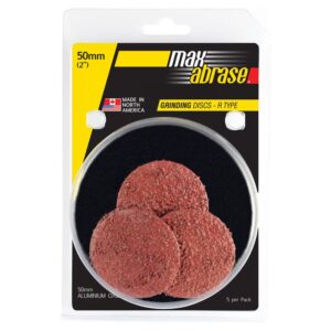 Carded 5 Pack: Mini Grinding Disc R Type AlOx - 50mm x A24