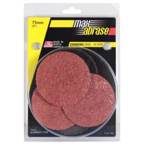 Carded 5 Pack: Mini Grinding Disc R Type AlOx - 75mm x A80