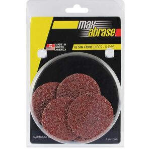 Carded 5 Pack 75mm x A36 Resin Fibre Disc R Type AlOx Grit