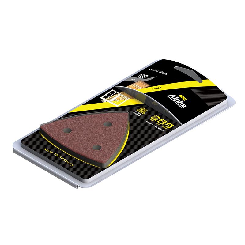 MultiTool Sanding Sheets 180 Grit 5 Pack Alpha Tools