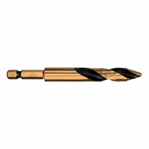 Gold-coated twist drill bit with black flutes, 10.5 mm diameter (Alpina brand).
