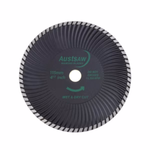 Austsaw - 115mm (4.5in) Diamond Blade Super Turbo Wave - 22.2mm Bore - Super Turbo