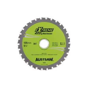Austsaw - 135mm (5.3in) Rotary Hacksaw Blade - 20/16/10mm Bore - 30 Teeth