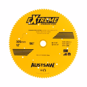 Austsaw Extreme Stainless Steel Blade | 305mm x 25.4 x 96T