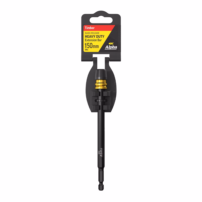TS08-QREXTH150_2 - Alpha Tools Alpha quick-release heavy-duty extension bar, 150 mm, in packaging label visible