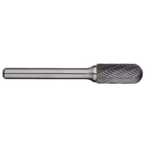 1/4in Cylindrical Ball Nose Carbide Burr - 6in Long