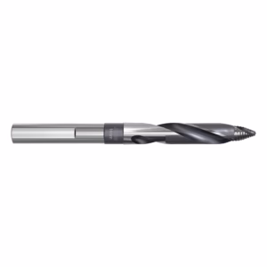 Twist drill bit with spiral flutes and a cylindrical shank used for metal cutting